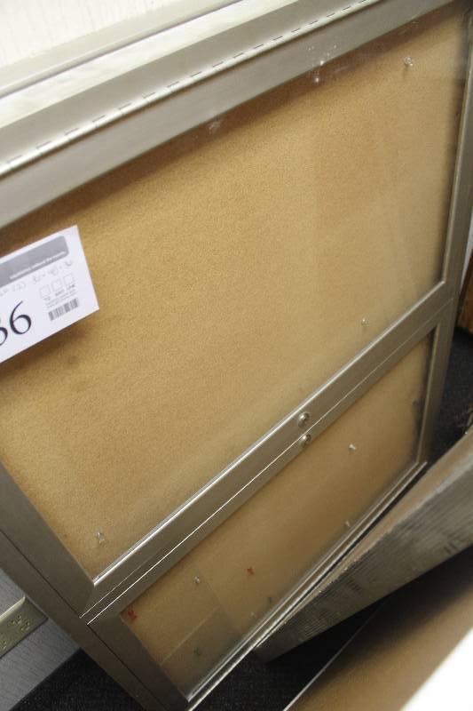 lot 236 image: Lot of (2) Lockable Glass Door Wall Mount Display Cases