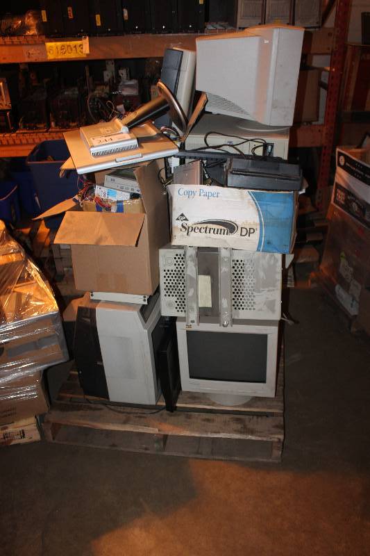 lot 244 image: Pallet Lot of Computer Monitors, Printers, DVD Writer