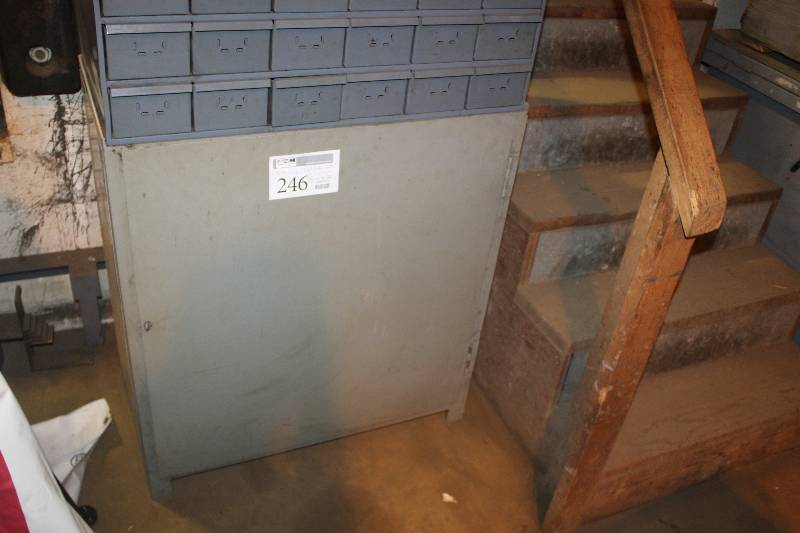 lot 246 image: Metal 60-bin OrganizerTool Cabinet