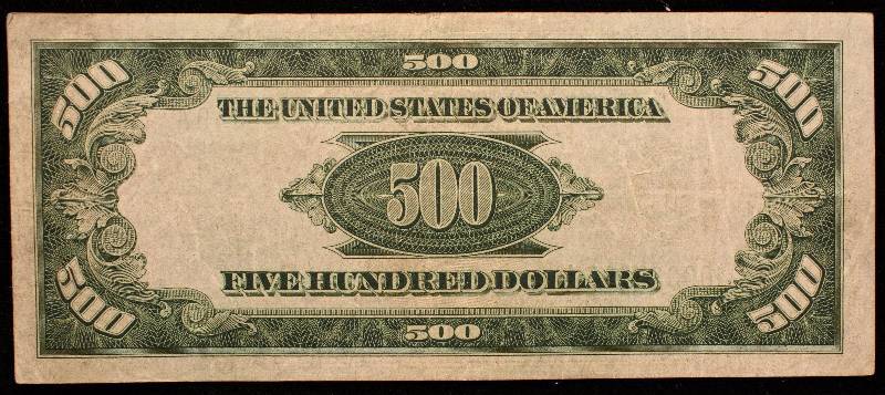 1934A $500 FEDERAL RESERVE NOTE KANSAS CITY NET VF
