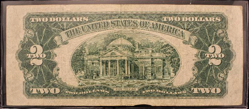 1953-B RED SEAL $2 BILL VF DETAILS