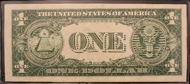 1935D $1 SILVER CERTIFICATE BLUE SEAL AU-UNC