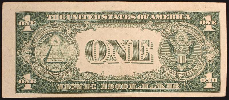 1935B $1 BLUE SEAL SILVER CERTIFICATE AU-UNC