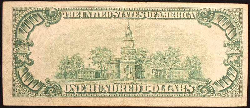 1928A $100 REDEEMABLE IN GOLD FEDERAL RESERVE NOTE CHICAGO XF