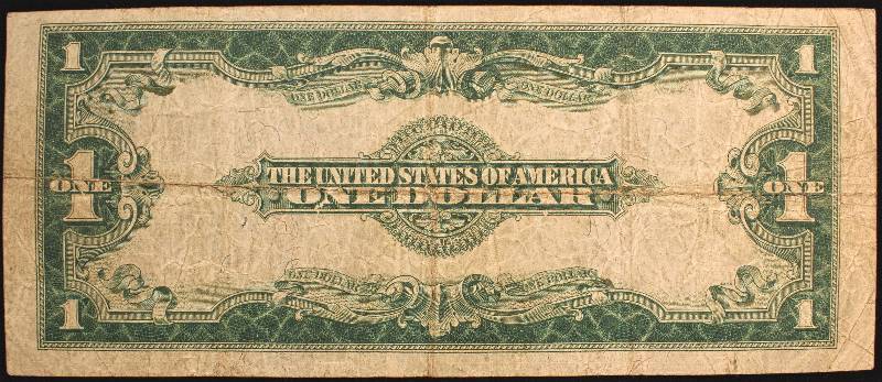 1923 $1 LARGE SIZE BLUE SEAL HORSE BLANKET NOTE NET FINE