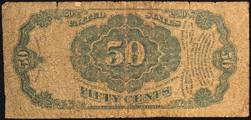 1875 US 50 CENT FRACTIONAL CURRENCY NET GOOD