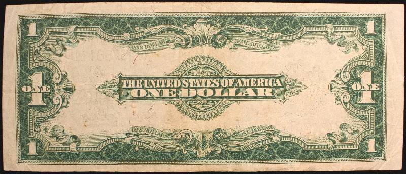 1923 $1 LARGE SIZE BLUE SEAL HORSE BLANKET NOTE VF