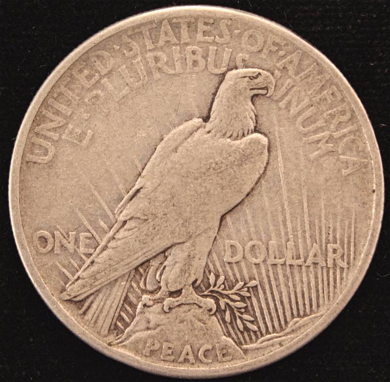 1921 PEACE SILVER DOLLAR FINE SEMI-KEY DATE