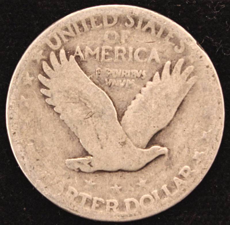 1927 STANDING LIBERTY SILVER QUARTER VG