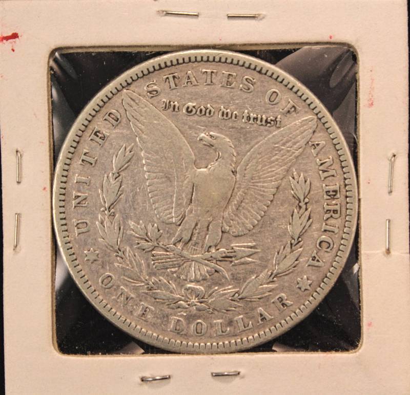 1882 MORGAN SILVER DOLLAR FINE DETAILS CLEANED