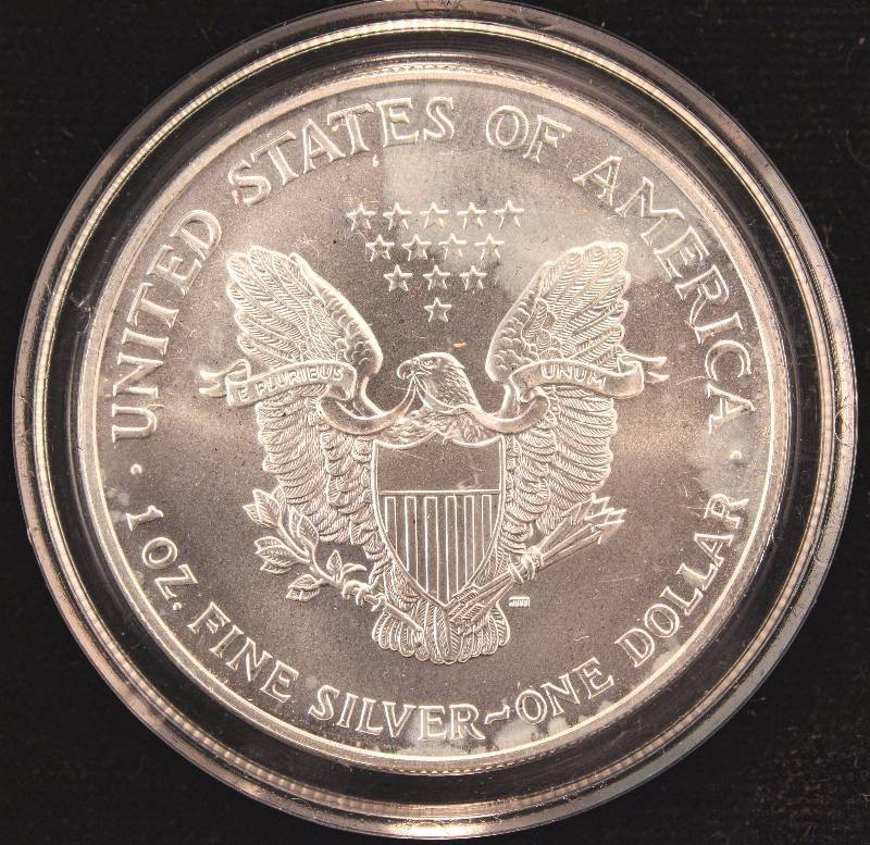 1999 COLORIZED AMERICAN SILVER EAGLE 1 TROY Oz. .999 FINE SILVER DOLLAR IN AIRTITE HOLDER