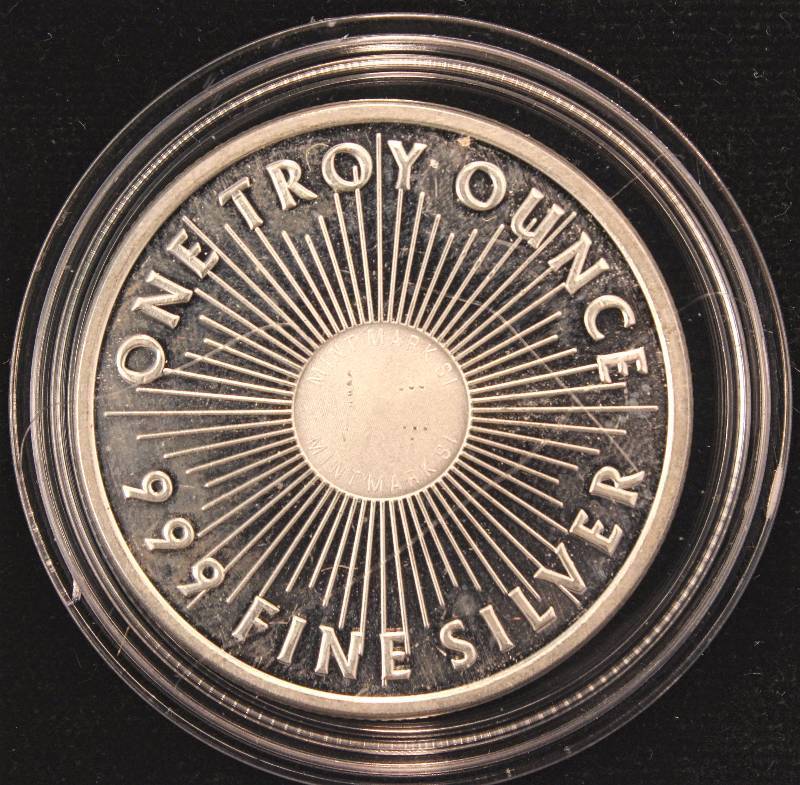 1 TROY OZ. .999 FINE SILVER SUNSHINE MINT IN AIRTITE HOLDER