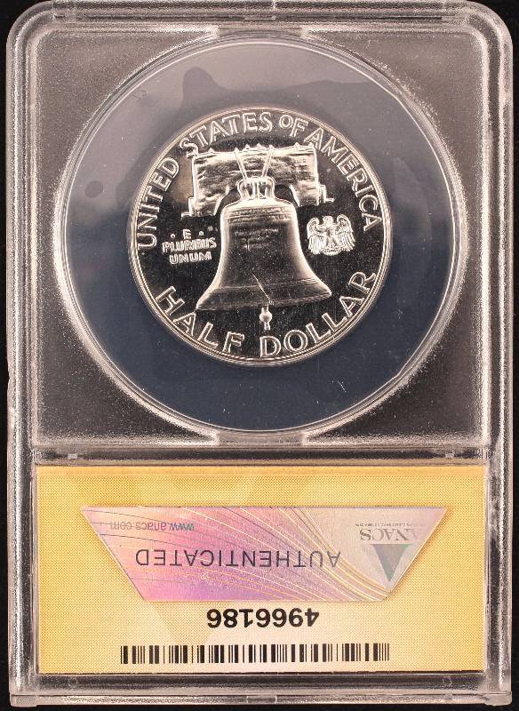 1963 PROOF FRANKLIN SILVER HALF DOLLAR PF66 ANACS