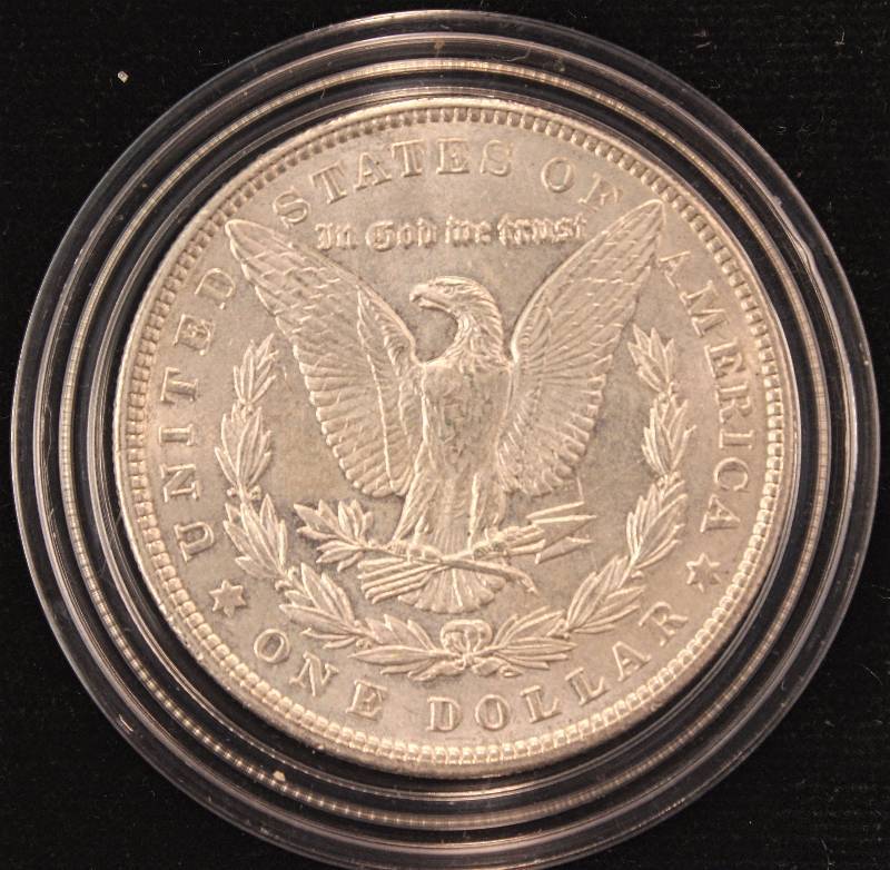 1903 MORGAN SILVER DOLLAR IN AIRTITE HOLDER AU58