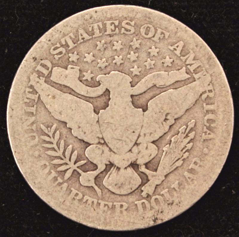 1909 BARBER SILVER QUARTER AG