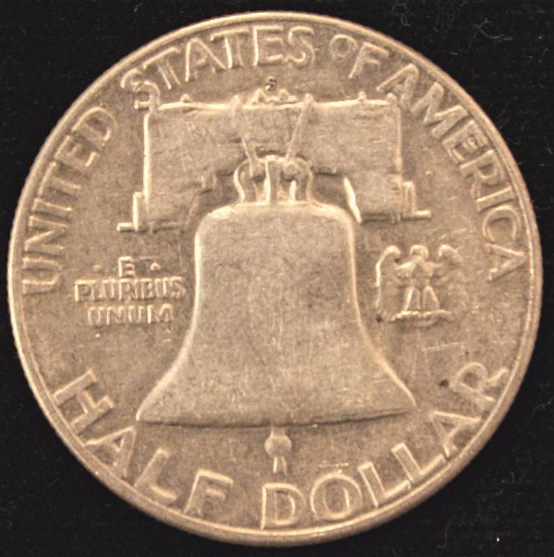 1954-S FRANKLIN SILVER HALF DOLLAR XF