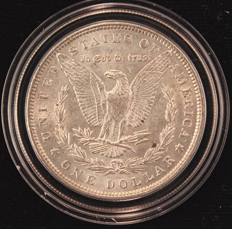 1889 MORGAN SILVER DOLLAR AU IN AIRTITE HOLDER