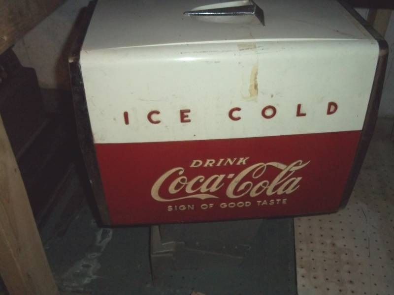 lot 68 image: Vintage Coca Cola Dispenser  with compressor & syrup tanks - came from Shoreline Caf in Battle Lake, MN