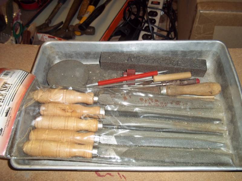 lot 155 image: Lot of wood chisels and files