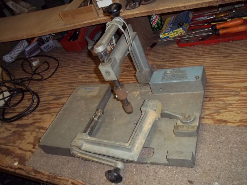 lot 165 image: Manual Drill Press with power blade set