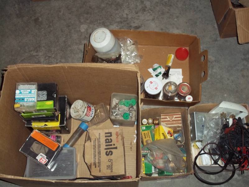 lot 181 image: Lot of fuses, nails, electrical supplies, etc