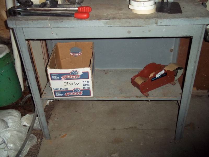 lot 206 image: Metal Table  does not include contents