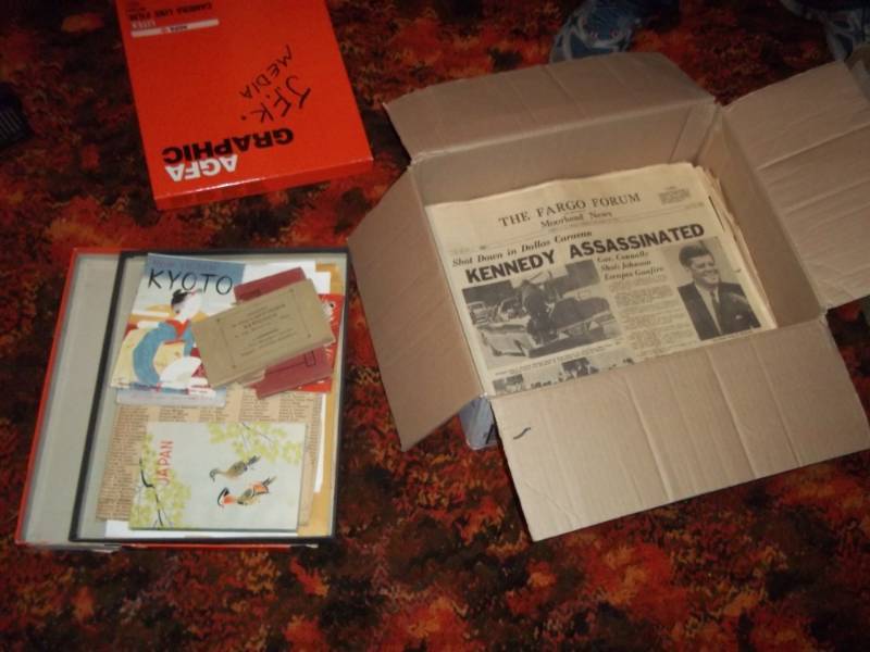 lot 255 image: Historical Newspapers, French postcards, wwII memorable items