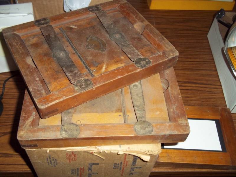 lot 388 image: Box of Antique Contact printers and film holders