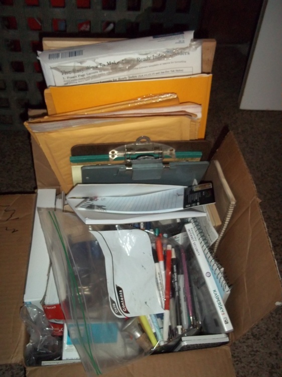 includes office equipment Supplies clip envelopes, boards, Office etc includes