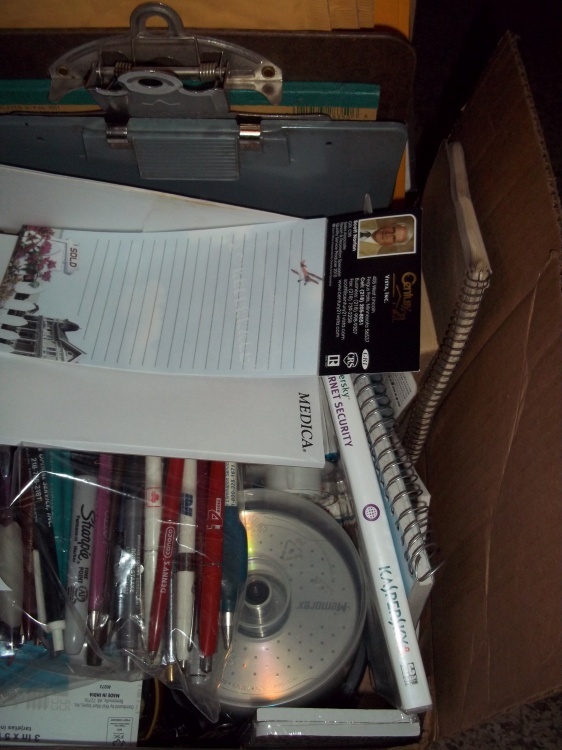 lot 435 image: Office Supplies includes clip boards, envelopes, etc