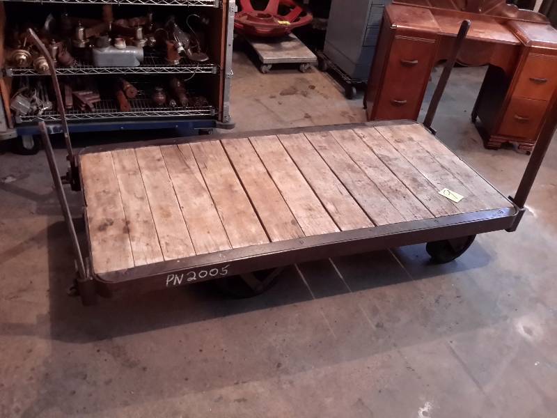 Antique railroad Cart Chisago City Estate Sale; Antique, Mid Mod