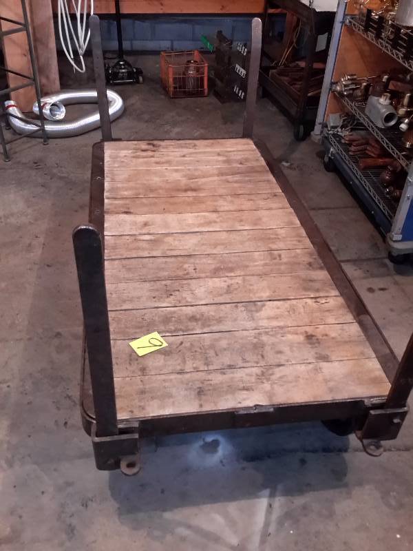 lot 9 image: Antique railroad Cart