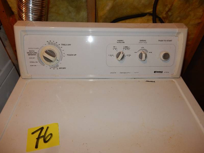 lot 76 image: Kenmore Washer, Kenmore ELECTRIC Dryer