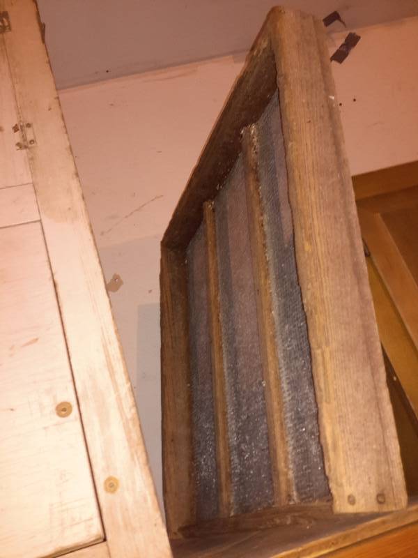 lot 84 image: 2, cabinets 1 vintage, 1 over refrigerator