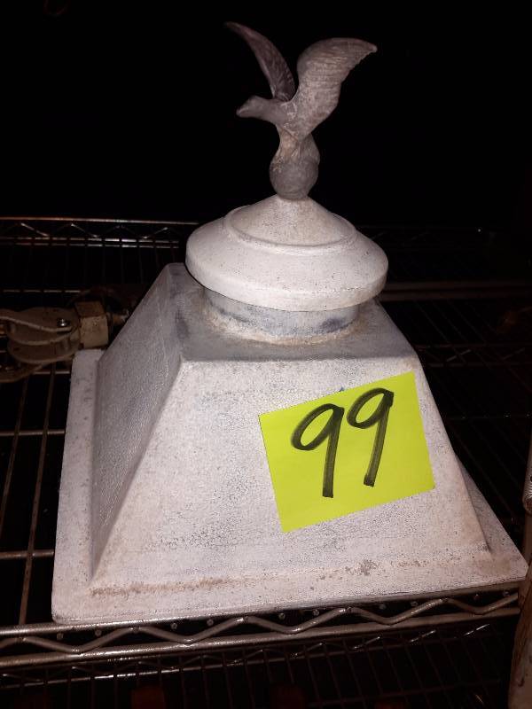 lot 99 image: Vintage Metal light shades and 2, folding light arms..