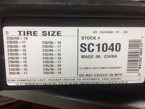 Tire Cable Chains