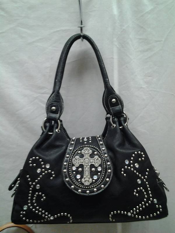 Black Studded Handbag