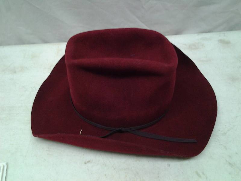 Burgundy Eddy Bros. Durofelt Hat (Size 7)