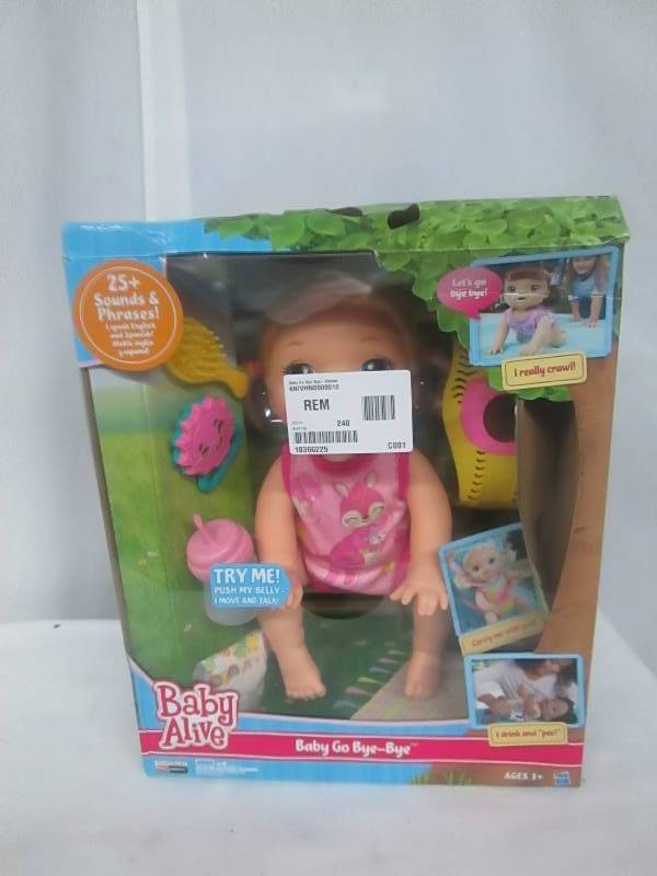 lot 50 image: Hasbro Baby Alive Baby Go Bye-Bye - Blonde