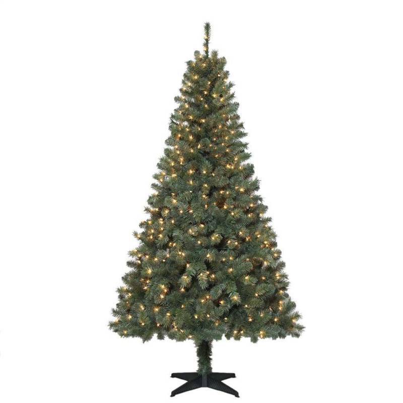 6.5 Ft. Pre-Lit Santa Head Artificial Christmas Tree With ...