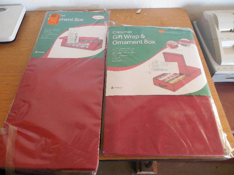 lot 31 image: Christmas Gift Wrap box & Ornament box