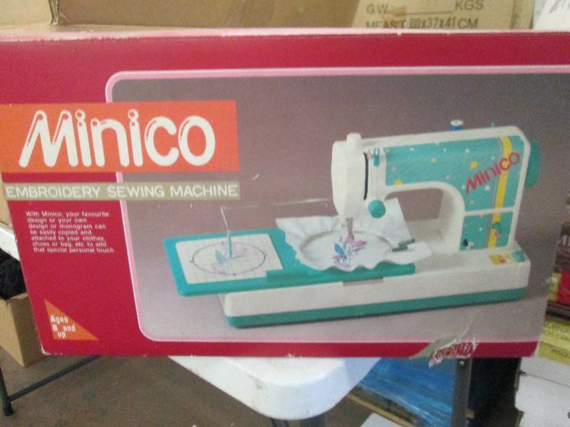lot 58 image: minico embroidery sewing machine ag...