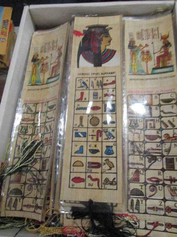 lot 64 image: box of egyptian stuff all put one p...