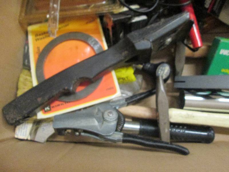 lot 69 image: box of misc a stamper , light fixte...