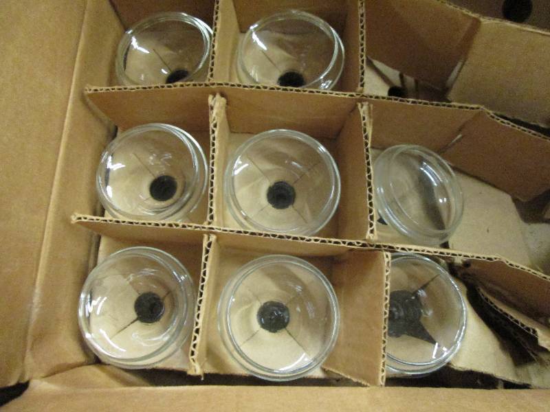 lot 90 image: 10 glass jars with covers , a bunch...