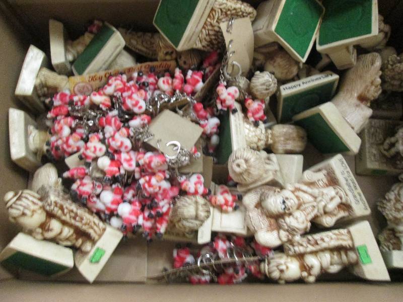 lot 91 image: statues and sata clause key rings ...