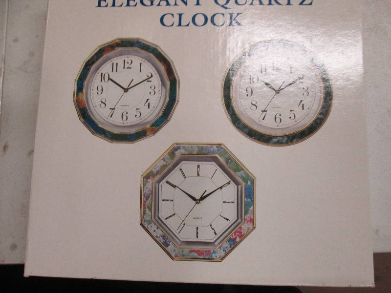 lot 100 image: 10 unused elegant clocks ...