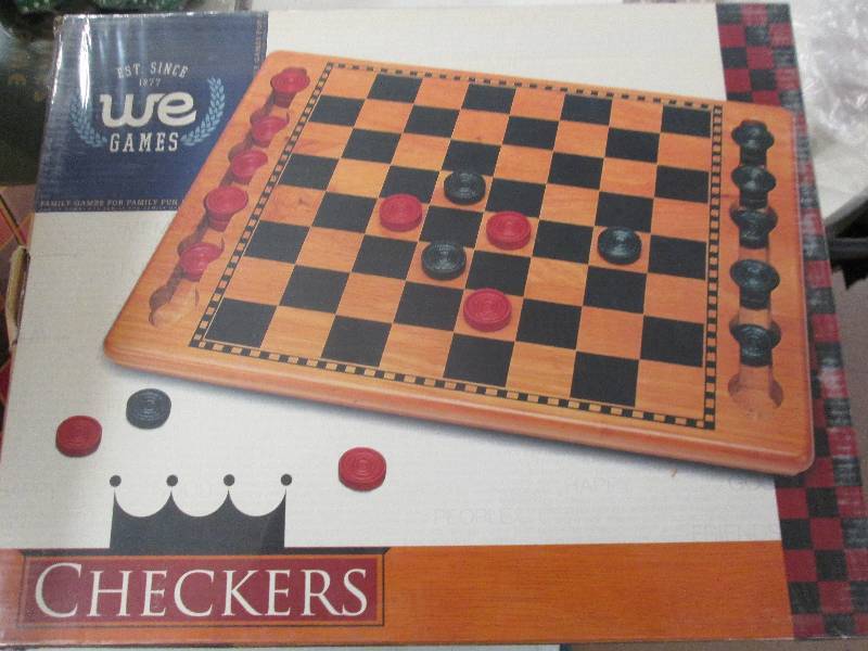lot 151 image: 2 vintage unopened checker boards ...