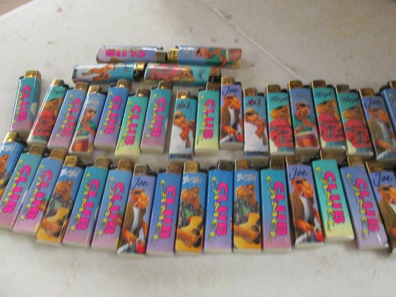 lot 197 image: 38 club camel lighters the ones i t...