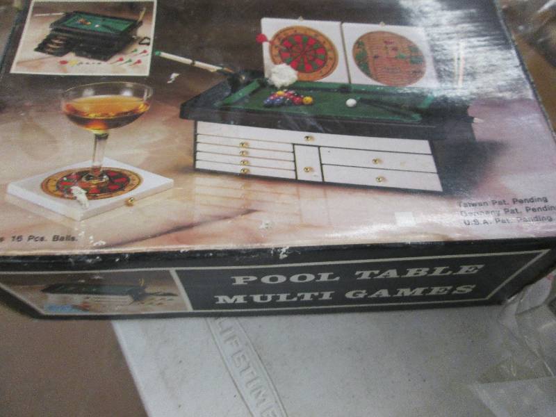 lot 209 image: 3 games small pool table multi game...